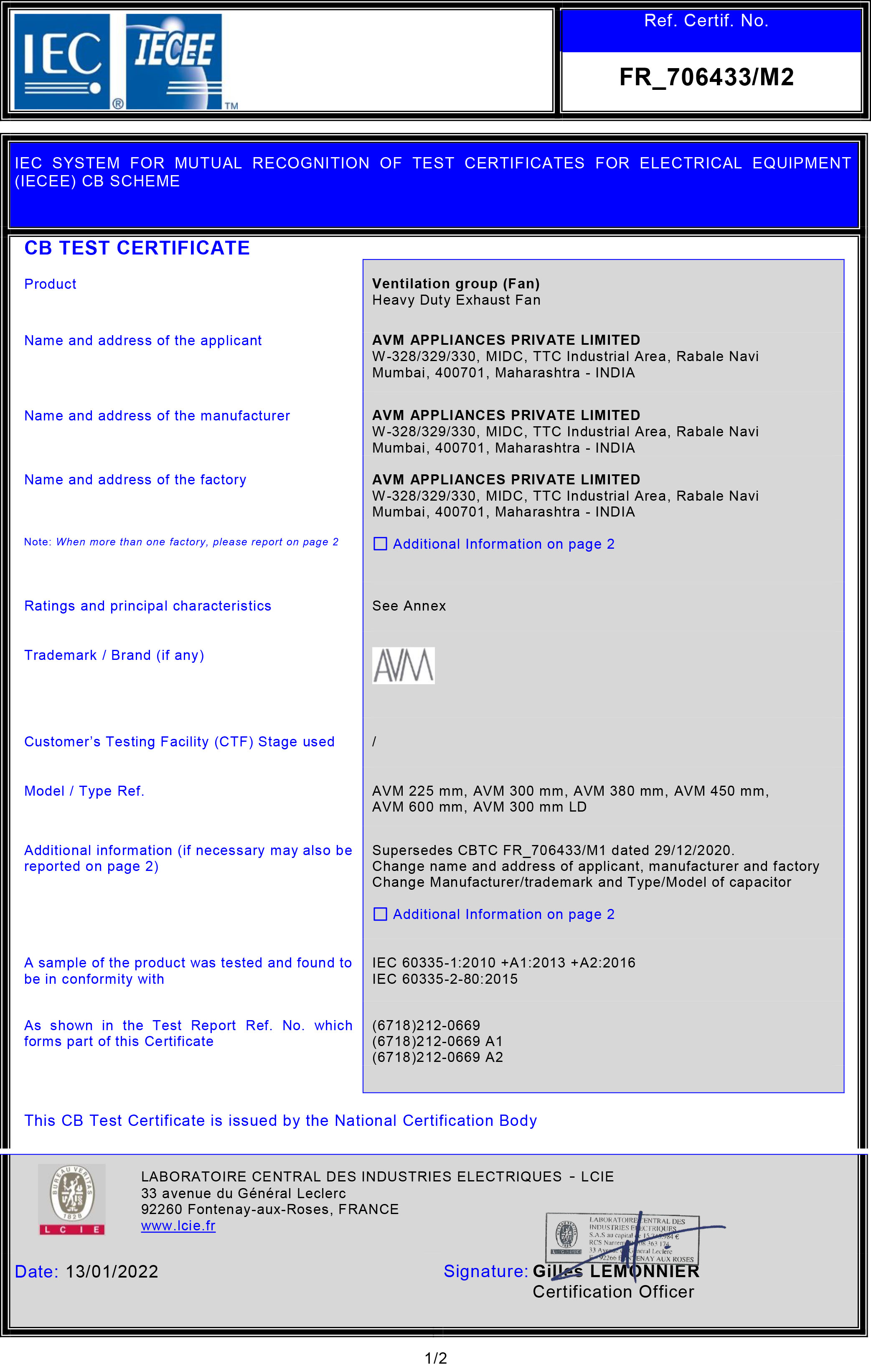cb-Certificate